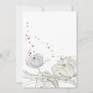 Save The Date fleurs colorées feuilles esquisse