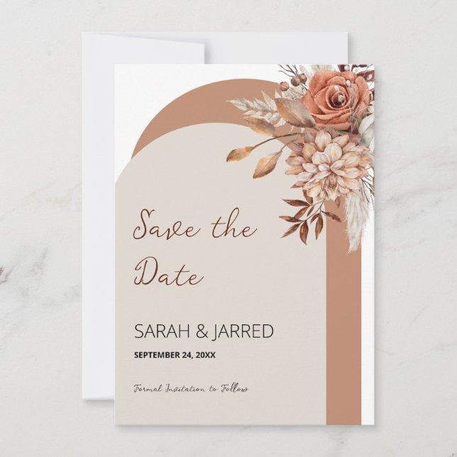 Save The Date Fleurs d'automne (Devant)