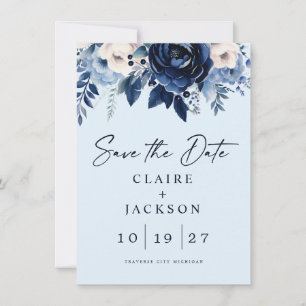 Save The Date Fleurs de bleu