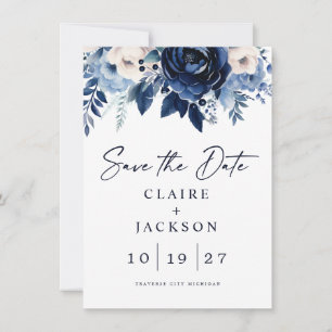 Save The Date Fleurs de bleu