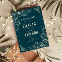 Fleurs de mariage élégant cadre doré