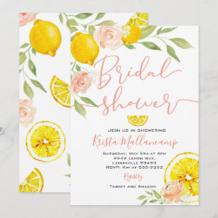 Save The Date Fleurs de mariage pour une nuptiale de citron