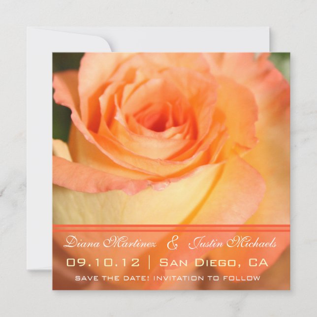 Save The Date Fleurs roses roses Enregistrer la date (Devant)