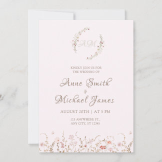 Save The Date Fleurs sauvages rustiques avec photo florale boho