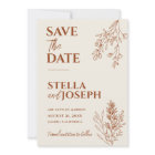 Floral Boho Beige Terracotta Herbal Mariage modern