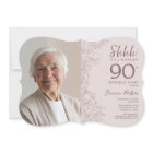 Floral Dusty rose Surprise Photo 90e anniversaire