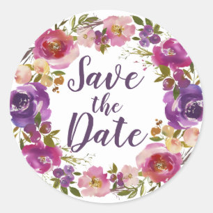 Save the Date Floral Envelope Seal