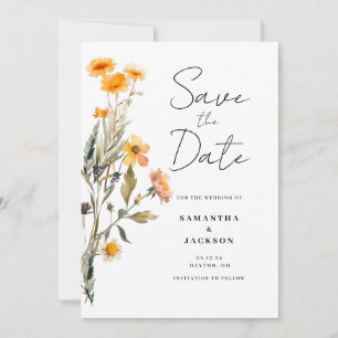 Save The Date Floral Fleur sauvage Appartement Enregistrer La Ca