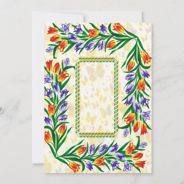 Save The Date floral frame (Devant)