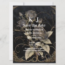 Floral Gothique Enregistrer La Date