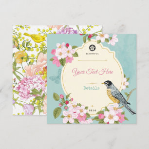 Save The Date Floral/Oiseau Enregistrer La Date