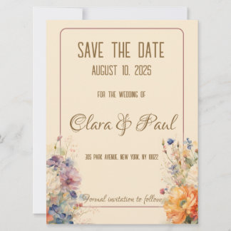 Save The Date Floral ressort