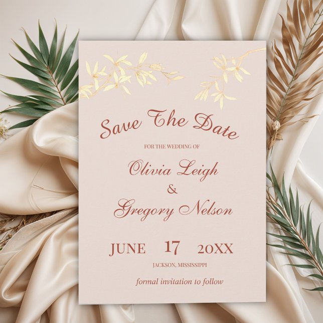 Save The Date Floral Rustique intemporel (Créateur téléchargé)