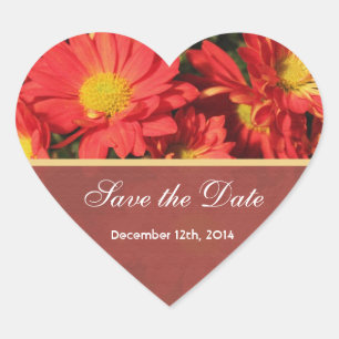 Save the date floral wedding stickers