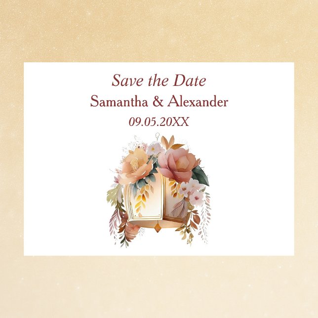 Save The Date Flore bohème classique Enregistrer la date (Créateur téléchargé)