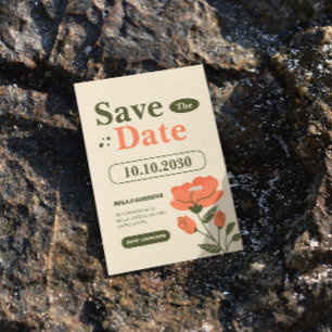 Save The Date Flore simple