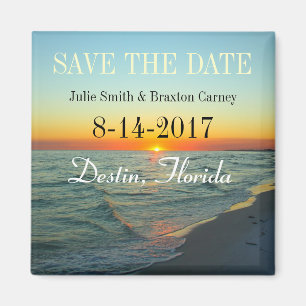 Save The Date - Florida Sunset - CUSTOMIZE! Magnet