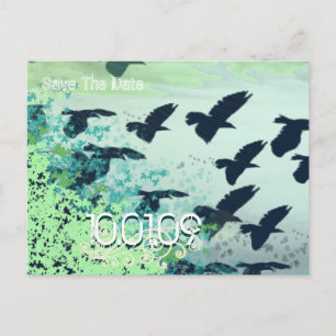 Save the Date- Flying Birds - Announcement Postcard
