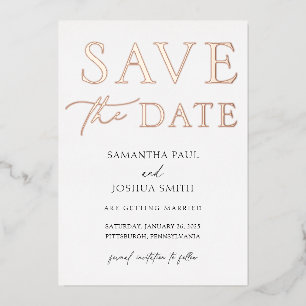Save the Date Foil Invitation