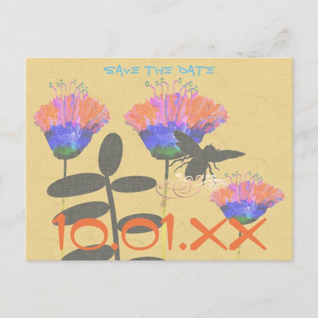 Save The Date -for any event- HoeDown, Dance Announcement Postcard (Front)
