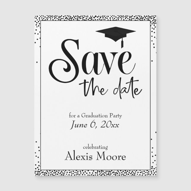Save the Date for Graduation Party Magnetic Card (Front)