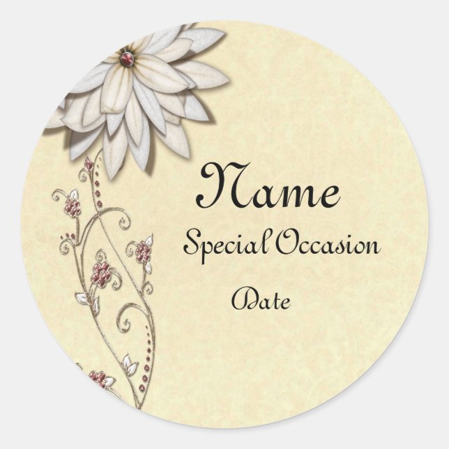 Save the Date for Special Occasion Classic Round Sticker (Front)