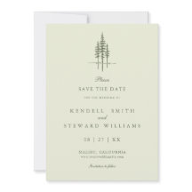 Forêt d'arbres moderne Mariage rustique Enregistre