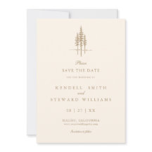 Forêt d'arbres moderne Mariage rustique Enregistre