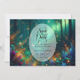 Save The Date Forêt Enchantée de Joyaux Radieux Mariage