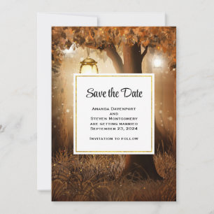 Save The Date Forêt magique avec Fairy Lights Mariage