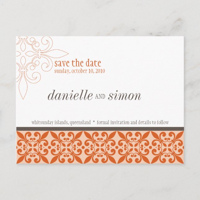 SAVE THE DATE :: fresh 1 Announcement Postcard (Front)