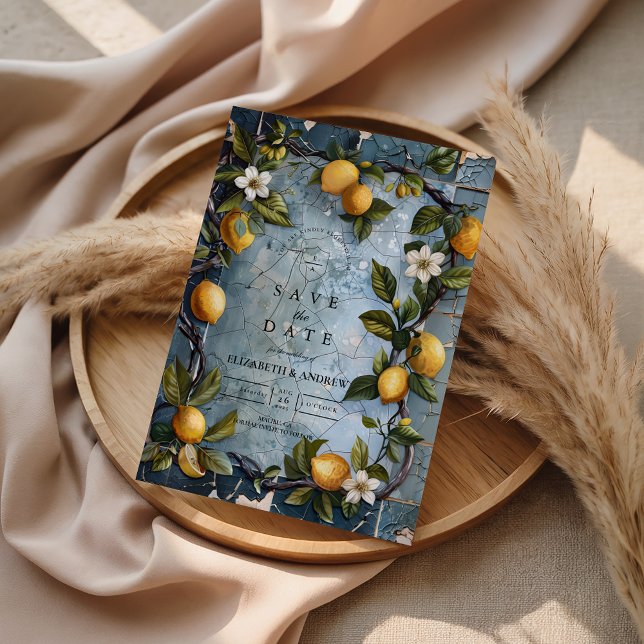 Save The Date Fresh Citrus Botanical Wedding (Créateur téléchargé)