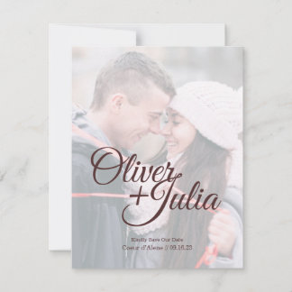 Save The Date *Frosted Glass* Card