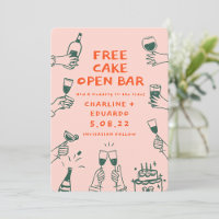 Funky Free Cake Open Bar Boissons Retro Contempora