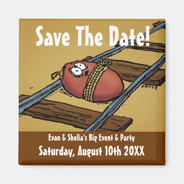 Save the Date Funny Announcement Magnet (Front)