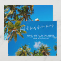 Funny Beach Wedding Photo Enregistrer la date