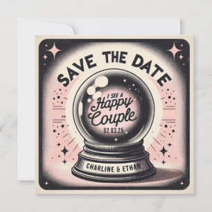 Save The Date Funny Magic Ball rose noir Enregistrer la date