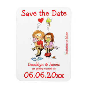 Save The Date Funny Magnet