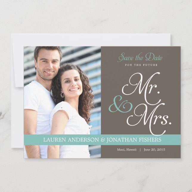 Save The Date Futur M. et Mme Enregistrer la date (Devant)