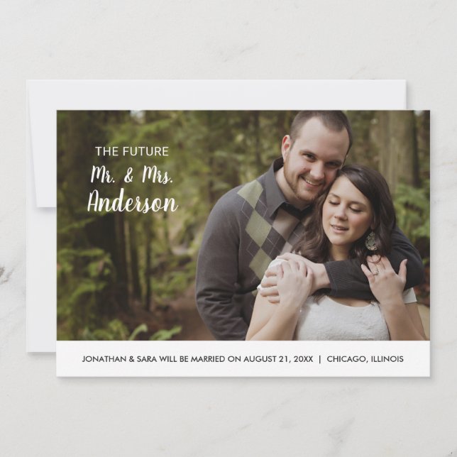 Save The Date Futur M. & Mme | Photo Enregistrer la date (Devant)
