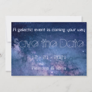 Save The Date Galaxie bleue et violette