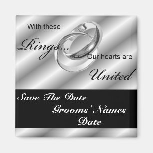 Save the Date Gay Men Wedding Magnets