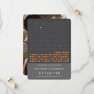 Save The Date Geek Programmé Pour L'amour Code Binaire Sauvegard