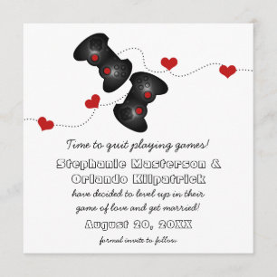Save The Date Geeky Gamers Sauvez l'Invitation de date, Dark