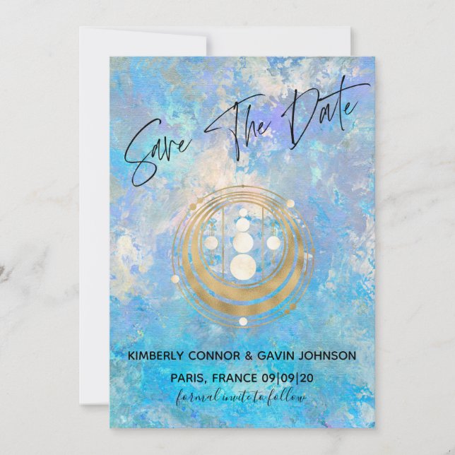 Save The Date Géométrie sacrée Enregistrez la date (Devant)