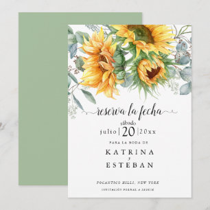 Save The Date Girasoles de otoño rústicos enregistrer la date