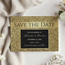 Glam Mariage noir et or