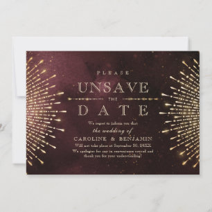 Save The Date Glamor Deco Bourgogne Vintage Désenregistrer La Da