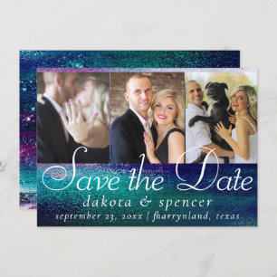 Save The Date Glitzy Foil Holographique Iridescente Ombre 3 Ph