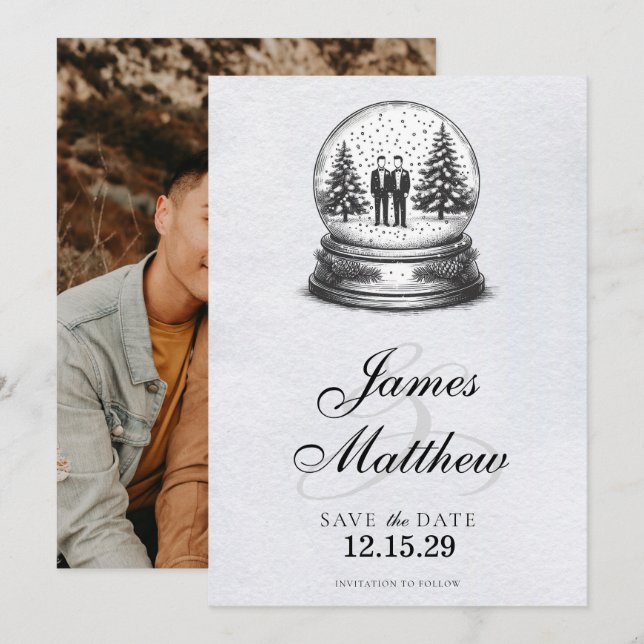 Save The Date Globe des glaces (Devant / Derrière)